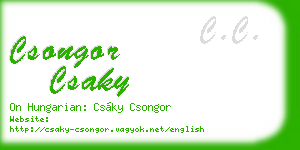 csongor csaky business card